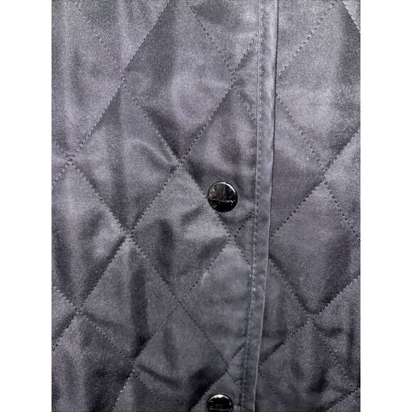 Burberry London Quilted Jacket Coat Nova Check Diamond Women M Snaps Pockets - Picture 4 of 11